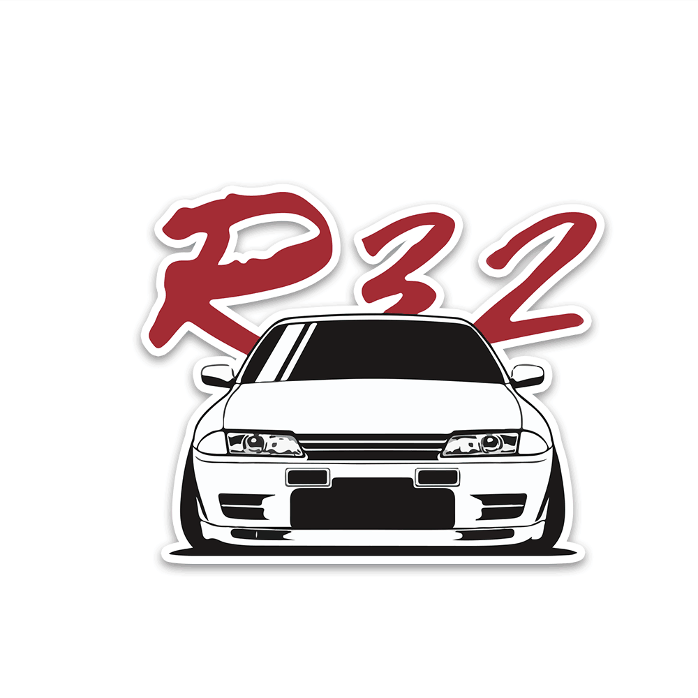 Motorcycle Skull Ace Pic Paper Sticker - Multicolor Tuning Decal (R32 Style)