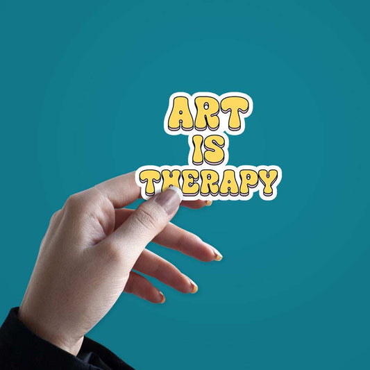 Art Is Tharepy Sticker waterproof vinyl decal for laptop, bike, car & bottle