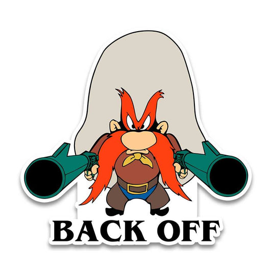 Back Off Bumper Sticker waterproof vinyl decal for laptop, bike, car & bottle