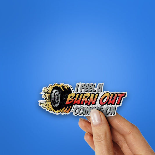 Burn Out Glitter Sticker waterproof vinyl decal for laptop, bike, car & bottle
