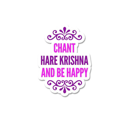 Chant Krishna And Be Happy Sticker - STICK IT UP