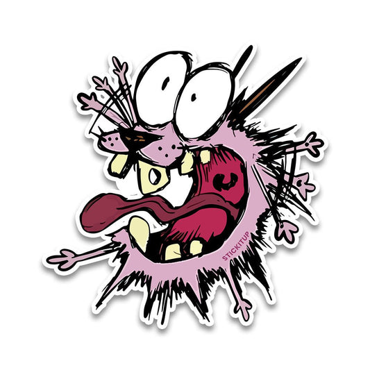 Courage the Cowardly Dog Bumper Sticker - STICK IT UP