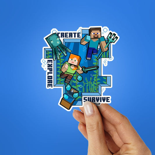 CREATE EXPLORE SURVIVE 0.1 Sticker - STICK IT UP