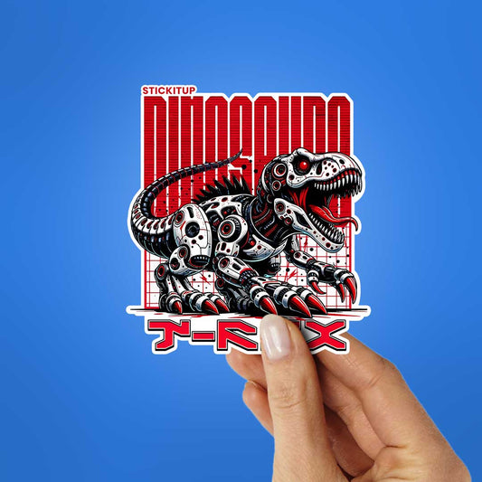 Cyborg T Rex Sticker - STICK IT UP