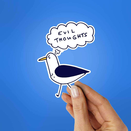 Evil Thoughts Sticker - STICK IT UP