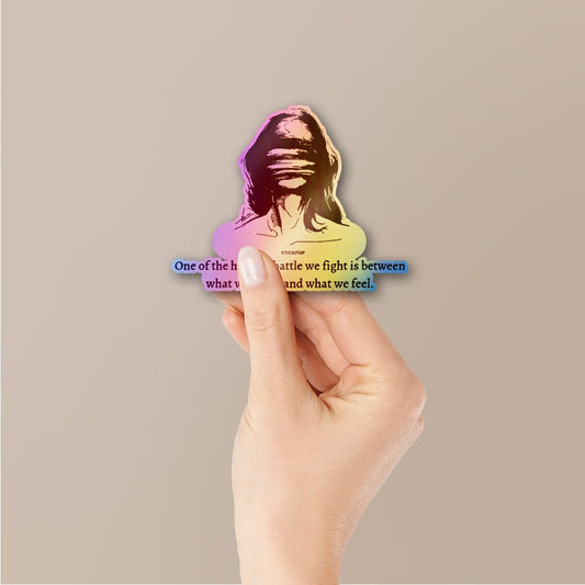 Fight Feel Sticker Holographic Stickers - STICK IT UP
