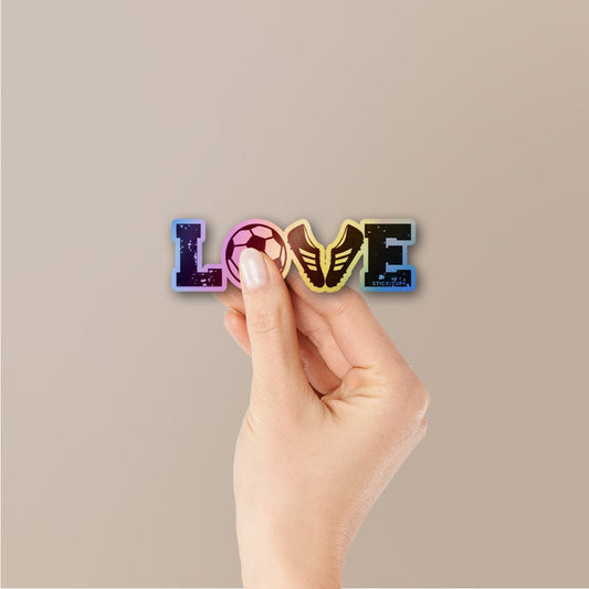 Football Love Holographic Stickers - STICK IT UP