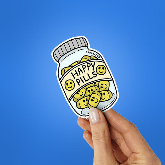 Happy Pills Sticker - STICK IT UP