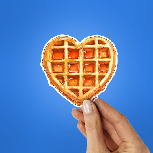 HEART SHAPED WAFFLE Sticker - STICK IT UP