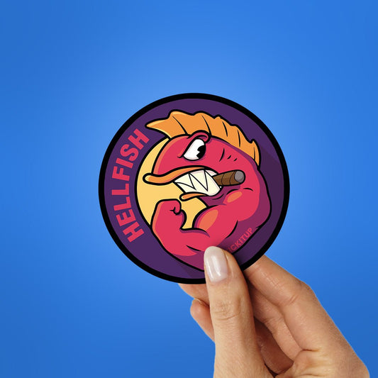 Hell Fish Sticker - STICK IT UP