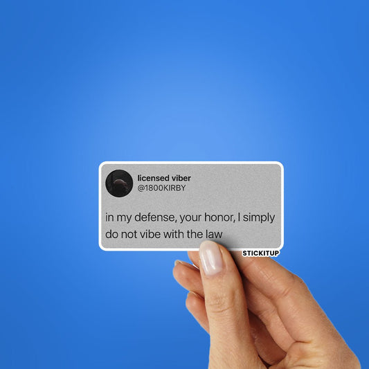 IN MY DEFENSE Sticker - STICK IT UP