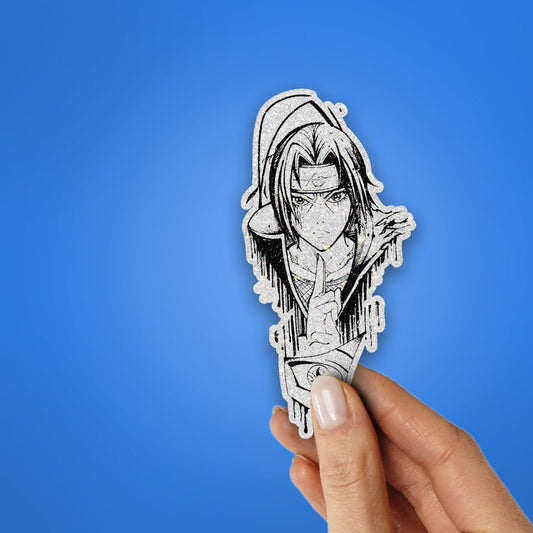 Itachi Glitter Sticker waterproof vinyl decal for laptop, bike, car & bottle