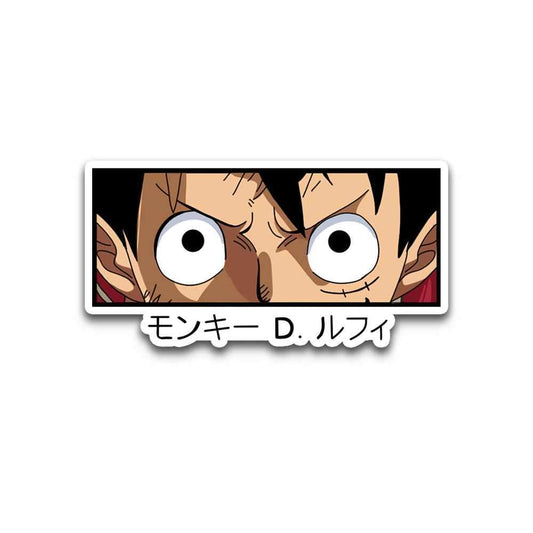 Luffy Eyes Bumper Sticker waterproof vinyl decal for laptop, bike, car & bottle