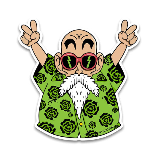Master Roshi Bumper Sticker waterproof vinyl decal for laptop, bike, car & bottle