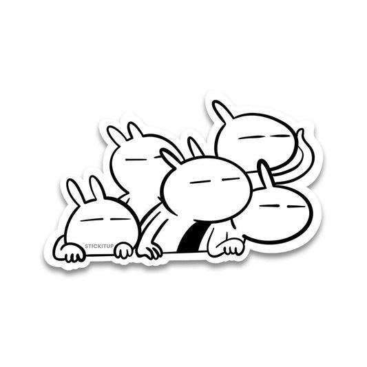 Molang & Piu Piu Bumper Sticker waterproof vinyl decal for laptop, bike, car & bottle