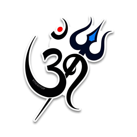 om Bumper Sticker waterproof vinyl decal for laptop, bike, car & bottle
