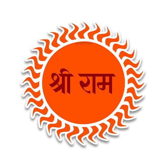 Ram Ji Bumper Sticker waterproof vinyl decal for laptop, bike, car & bottle