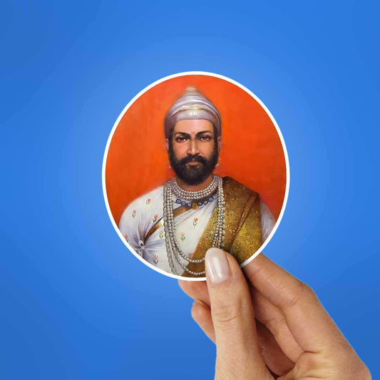 Shivaji Maharaj Ji 2.0 Sticker waterproof vinyl decal for laptop, bike, car & bottle