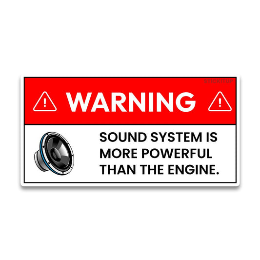 Warning Sound Bumper Sticker - STICK IT UP
