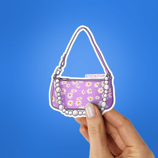 WHITE FLOWER BAG Sticker - STICK IT UP