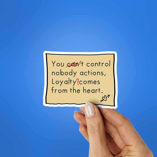 You Control Nobody Actiond Sticker - STICK IT UP