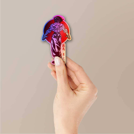 Yujiro Hanma Demon Back Holographic Sticker - STICK IT UP