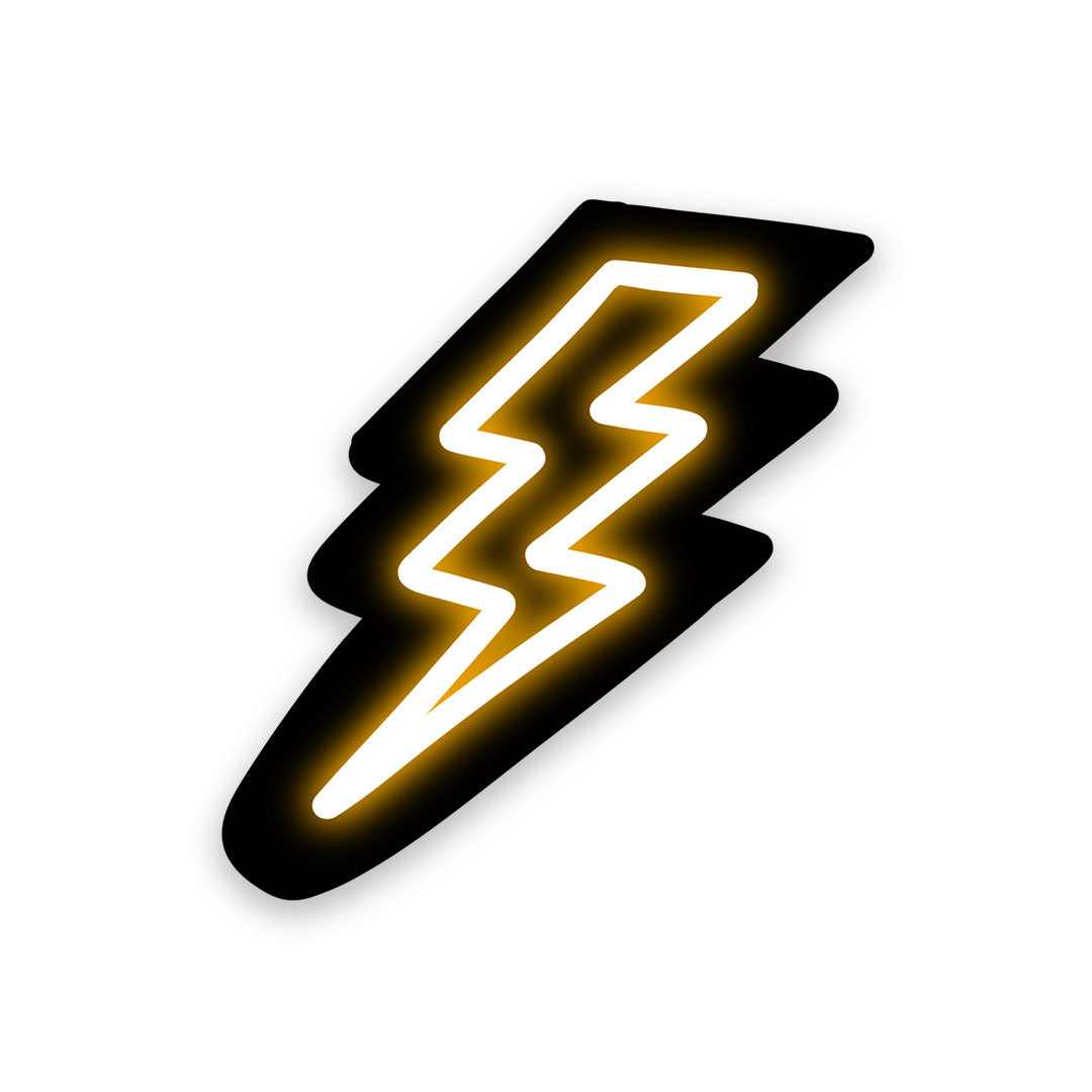 Neon Lightning Sticker