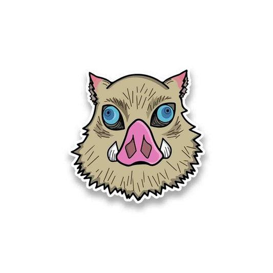 Inosuke Boar Hat Sticker - STICK IT UP