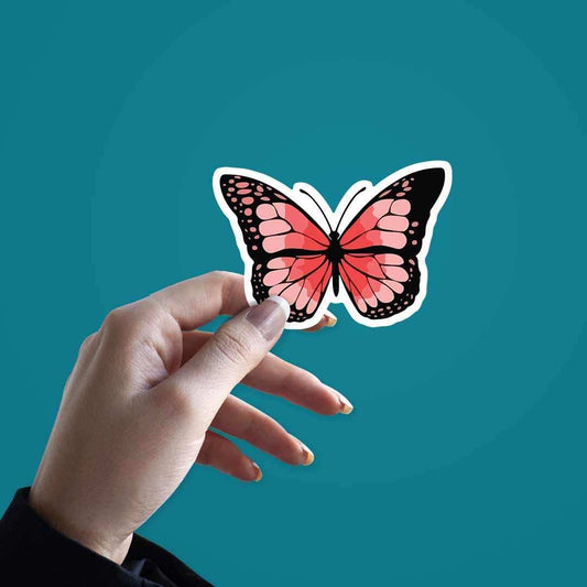 Pink Butterfly sticker - STICK IT UP