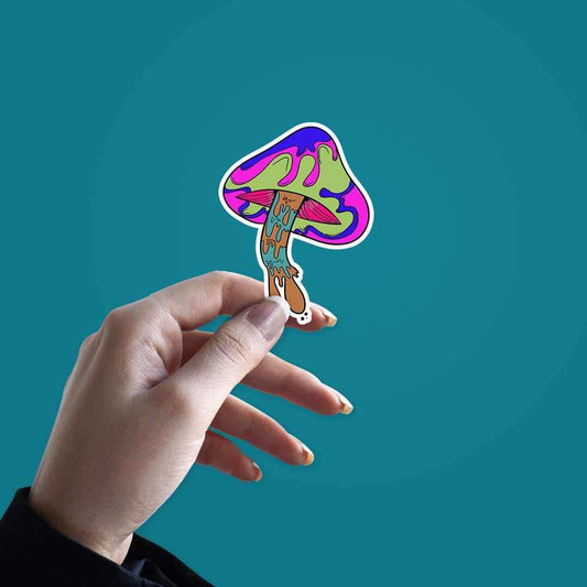Trippy mushroom sticker - STICK IT UP