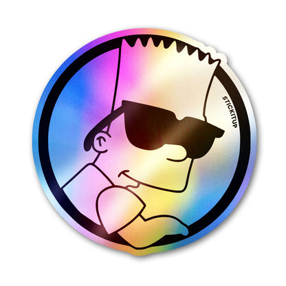 Cool Dude Holographic Stickers