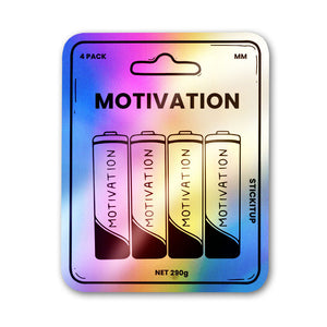 4x Motivation Holographic Stickers