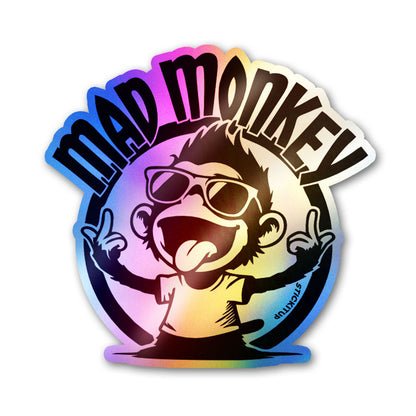 Mad Monkey Holographic Stickers