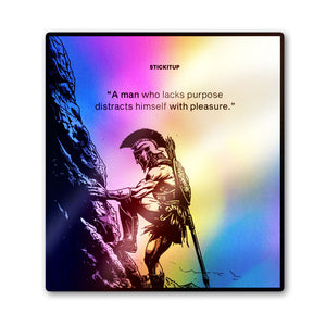 Purpose Over Pleasure Holographic Stickers