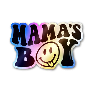 Mamas Boy Sticker Holographic Stickers