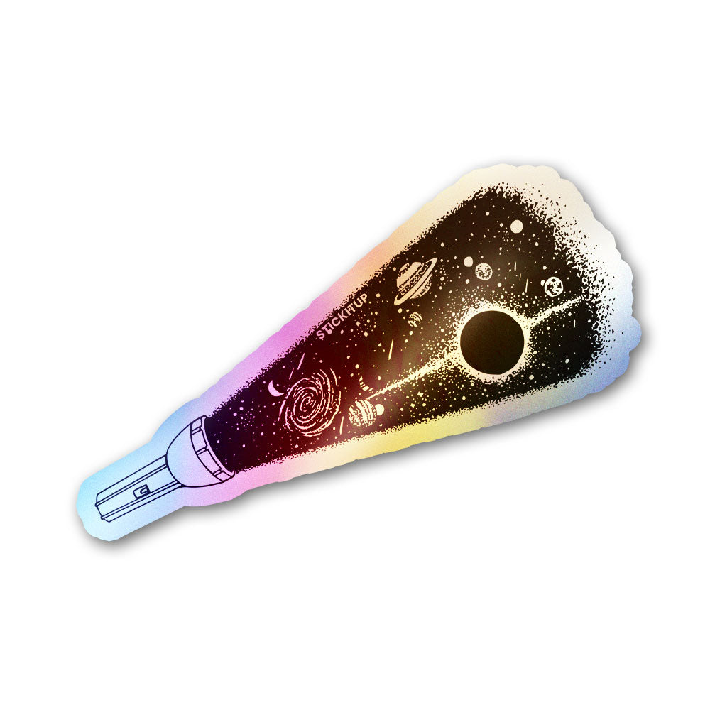 Galaxy Beam Holographic Stickers