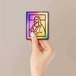 Mona Lisa Holographic Sticker