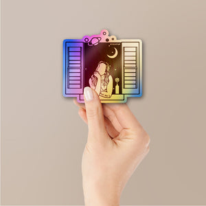 Stargazing Window Holographic Stickers