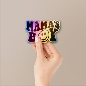 Mamas Boy Sticker Holographic Stickers