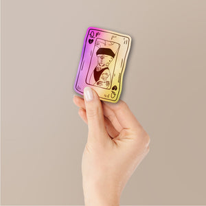 Queen Of Hearts Holographic Stickers