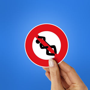 No Sliding Sticker Sticker