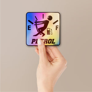 Petrol Holographic Stickers