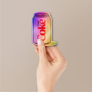 Diet Cola Pop Holographic Stickers