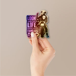 Look And Save Sticker Holographic Stickers