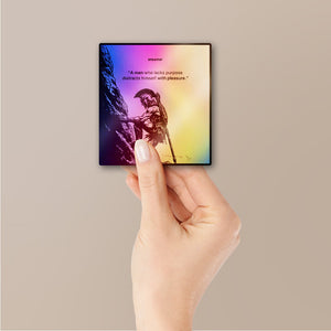 Purpose Over Pleasure Holographic Stickers