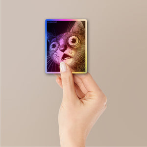 Memecat Energy Holographic Stickers