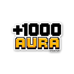 1000 AURA Sticker waterproof vinyl decal for laptop, bike, car & bottle