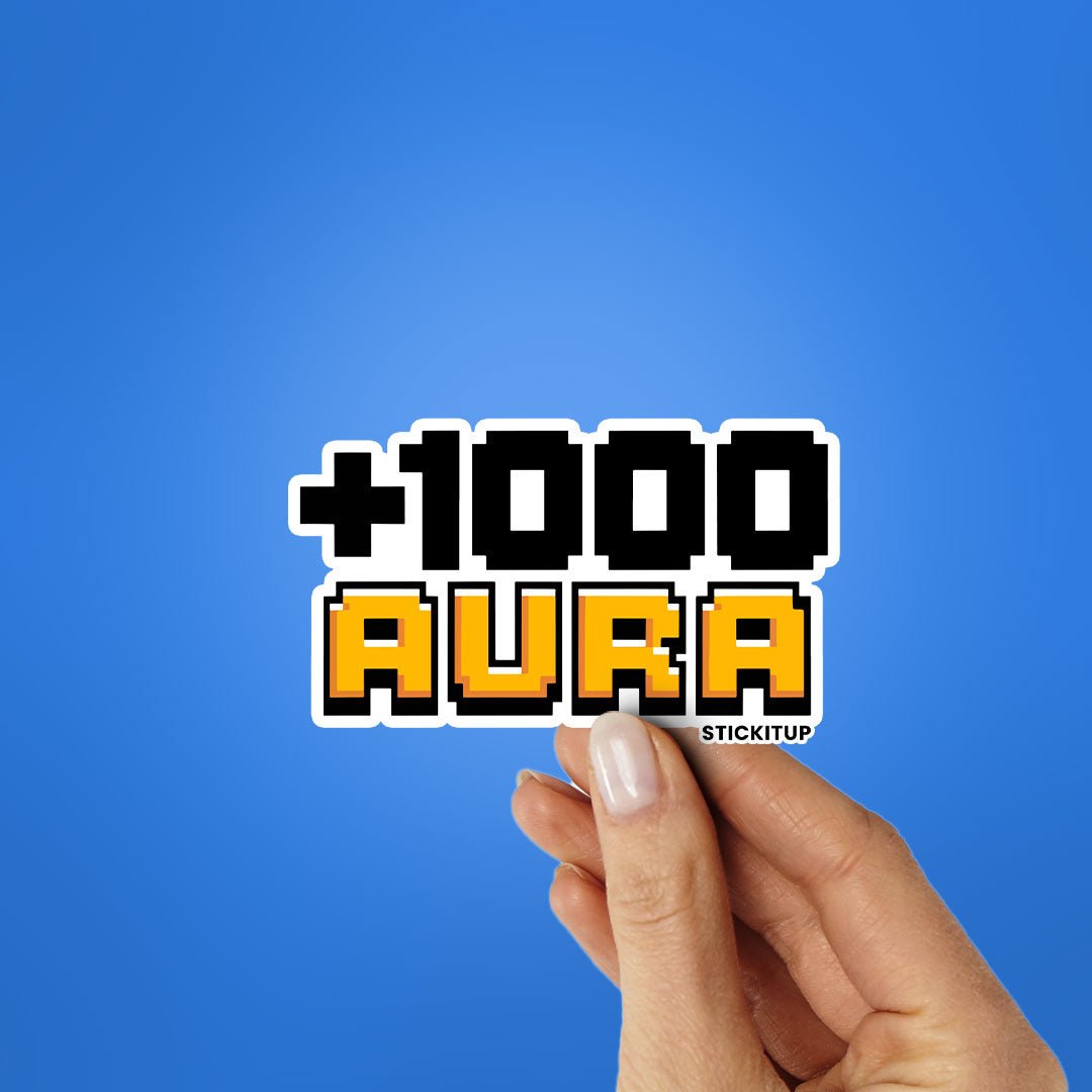 1000 AURA Sticker waterproof vinyl decal for laptop, bike, car & bottle