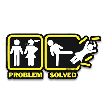 Problem Solved Bumper Sticker