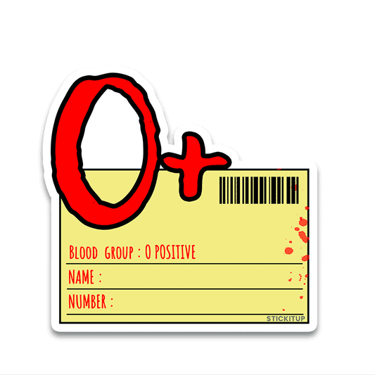 O Plus Bumper Sticker waterproof vinyl decal for laptop, bike, car & bottle